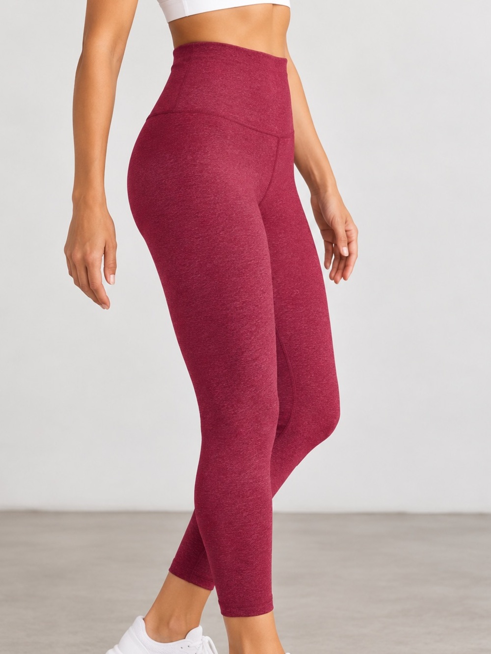 Beyond Yoga Spacedye High Rise Crop Leggings Red Heather Size Small